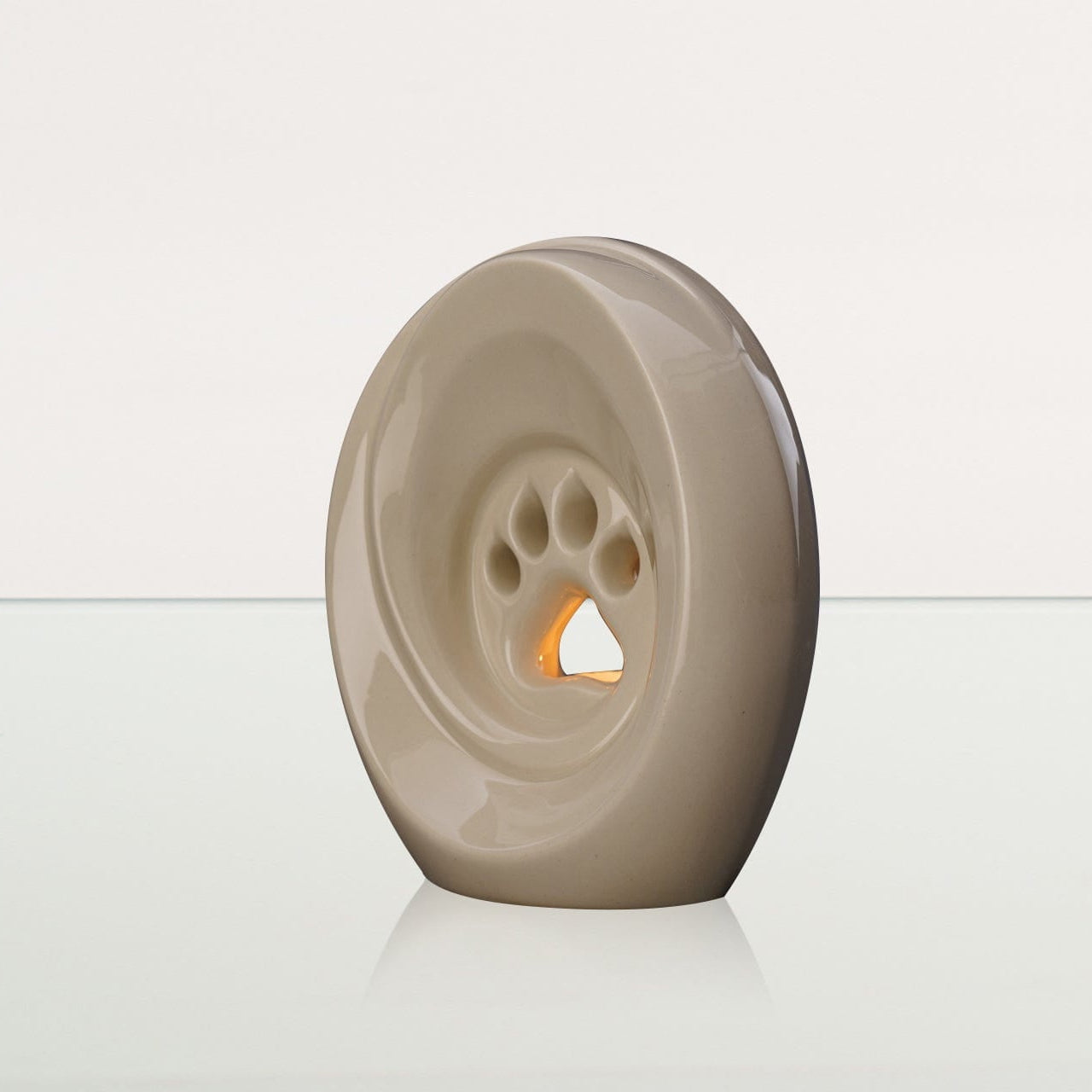 Paw Pet Urn for Ashes - Off-white | Ceramic | Handmade Pet Urn - Pulvis Art Urns
