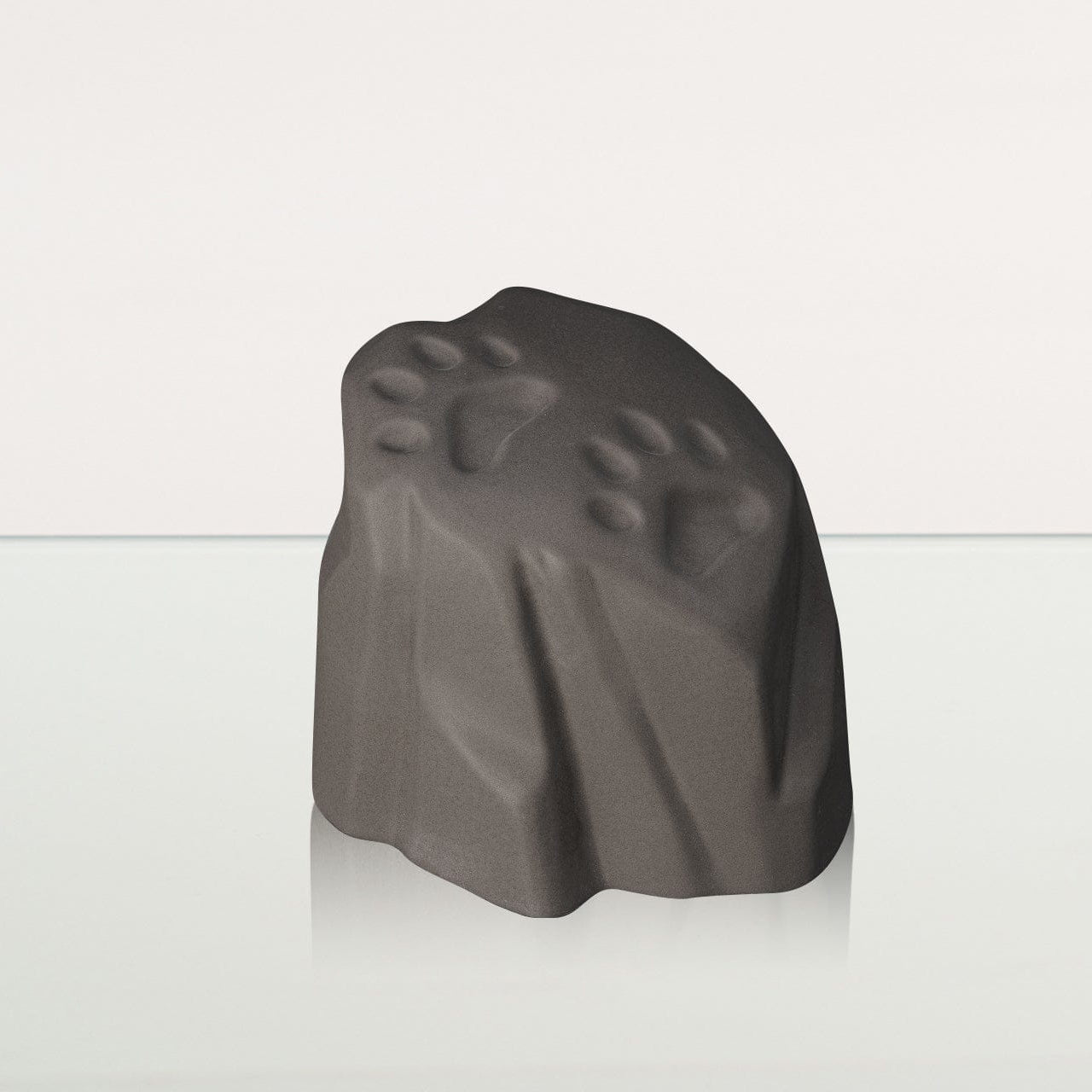 Paw Print Urn For Pet Ashes - Grey Matte | Ceramic Pet Urn - Pulvis Art Urns