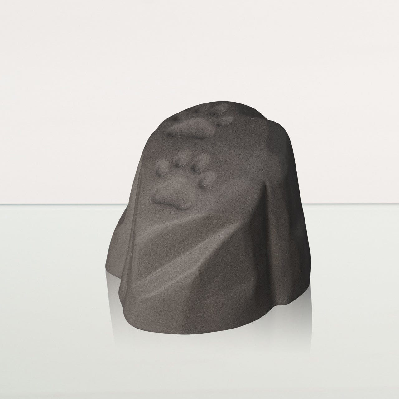 Paw Print Urn For Pet Ashes - Grey Matte | Ceramic Pet Urn - Pulvis Art Urns