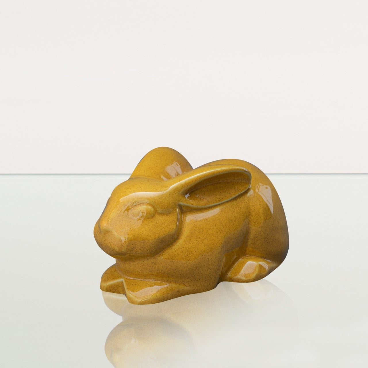 Rabbit Urn For Ashes - Amber Yellow | Ceramic Bunny Urn - Pulvis Art Urns