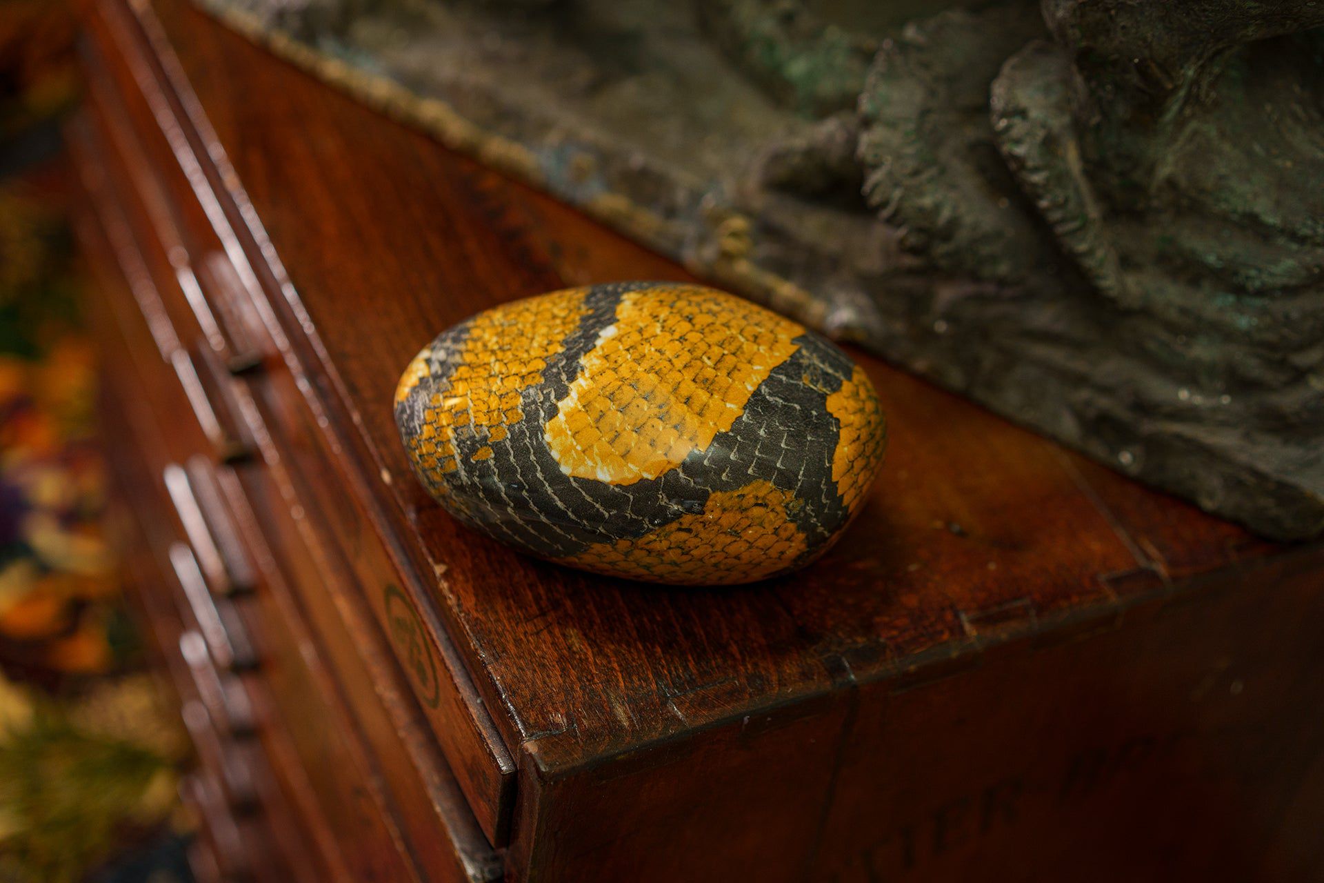 Snake Pet Urn - Yellow | Ceramic | HydroGraphics - Pulvis Art Urns