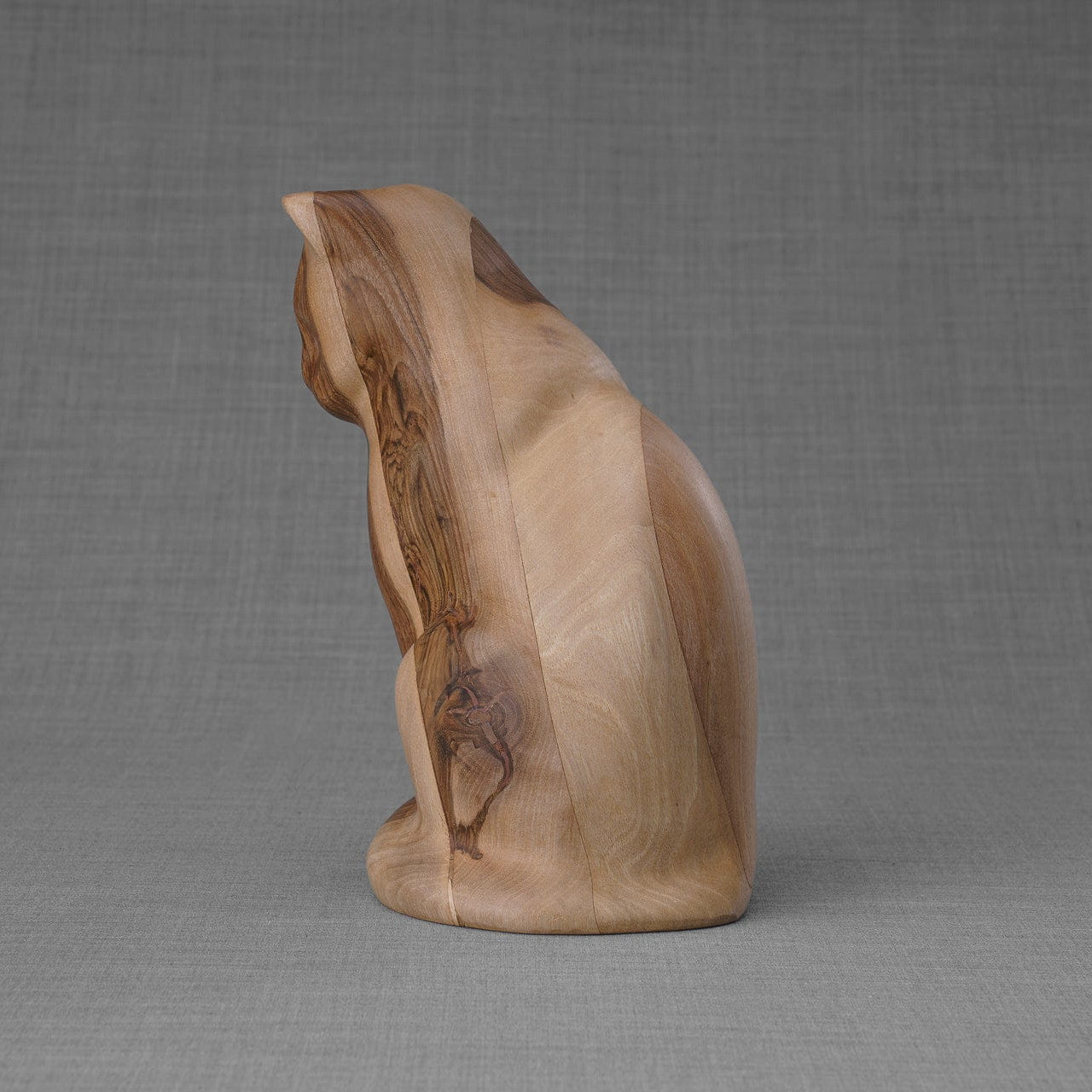 Wooden Pet Urn "Neko" - Pet Crematon Urn | Handmade - Pulvis Art Urns
