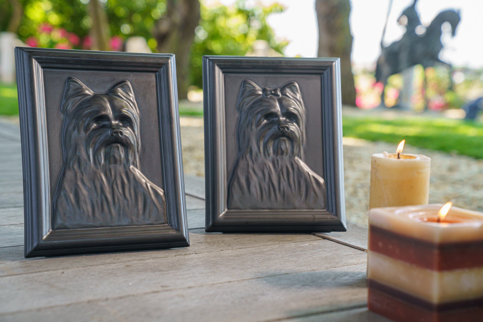 Yorkie Pet Urn - Dark Matte | Ceramic | Handmade - Pulvis Art Urns
