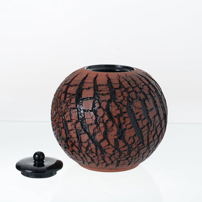 Handmade Cremation Urn "Aurea" - Large Urn for Human Ashes | Pottery Wheel Urn - Pulvis Art Urns