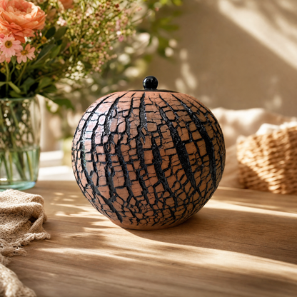 Handmade Cremation Urn "Aurea" - Large Urn for Human Ashes | Pottery Wheel Urn - Pulvis Art Urns