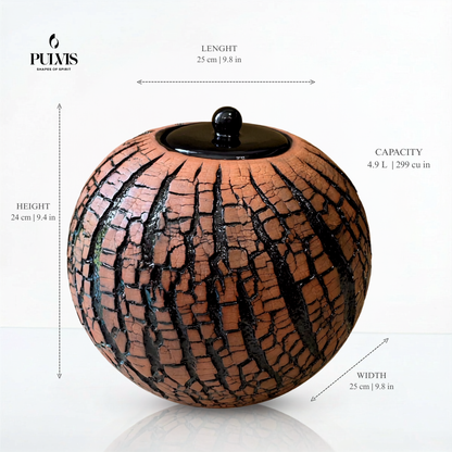 Handmade Cremation Urn "Aurea" - Large | Pottery Wheel Urn