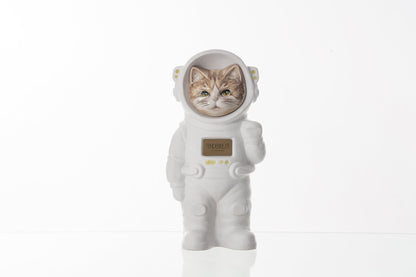 Pulvis Art Urns Pet Cremation Urn Helios / White Matte / Yes (+$50) Hand Decorated Pet Urn - Cat | Ceramic Handmade Figure
