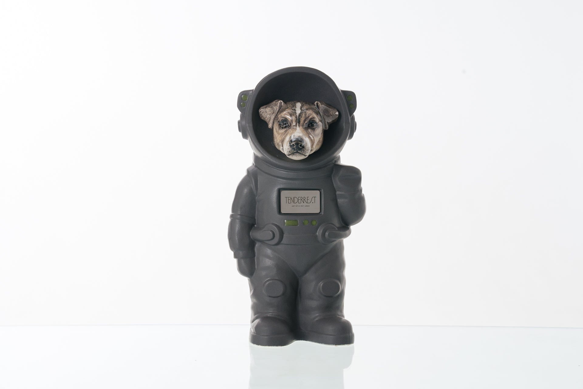 Pulvis Art Urns Pet Cremation Urn Gray Matte / CUSTOM (by photo) / Yes (+$50) Dog Cremation Urn Jack Russell - Customizable Figure | Ceramic Pet Urn