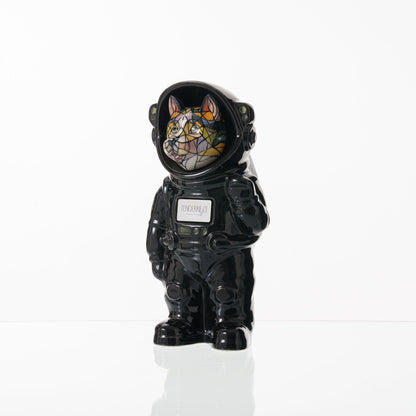 Pulvis Art Urns Pet Cremation Urn Polaris / Black / No Hand Decorated Pet Urn - Dog | Ceramic Handmade Figure