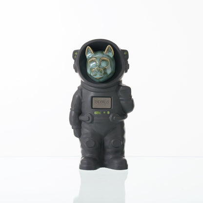 Pulvis Art Urns Pet Cremation Urn Gray Matte / Oily Green / Yes (+$50) Customizable Pet Cremation Urn - Dog | Ceramic Handmade Figure