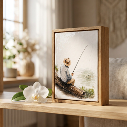 Pulvis Custom Human ashes Urn ~ Moment In Time - Hand Decorated Ceramic Tile | Wall Mounted | Frame Urn