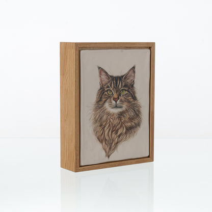 Pulvis Art Urns Custom Pet Urn - Moment In Time - Hand Decorated Ceramic Tile | Wall Mounted | Frame Urn