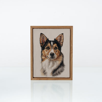 Pulvis Art Urns Custom Pet Urn - Moment In Time - Hand Decorated Ceramic Tile | Wall Mounted | Frame Urn