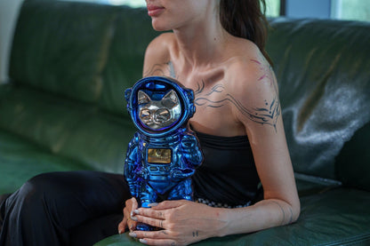 Pulvis Art Urns Pet Cremation Urn Hand Decorated Pet Urn - Cat | Ceramic Handmade Figure