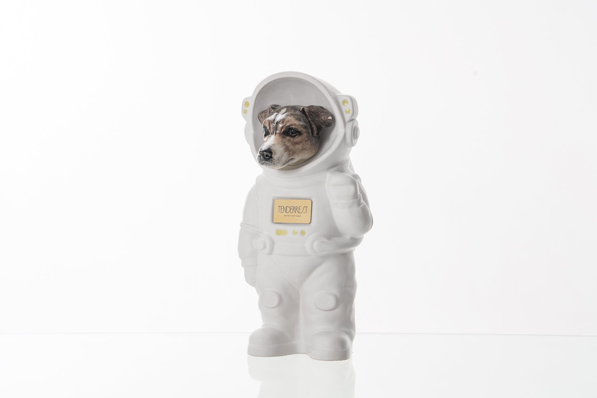 Pulvis Art Urns Pet Cremation Urn White Matte / CUSTOM (by photo) / Yes (+$50) Dog Cremation Urn Jack Russell - Customizable Figure | Ceramic Pet Urn