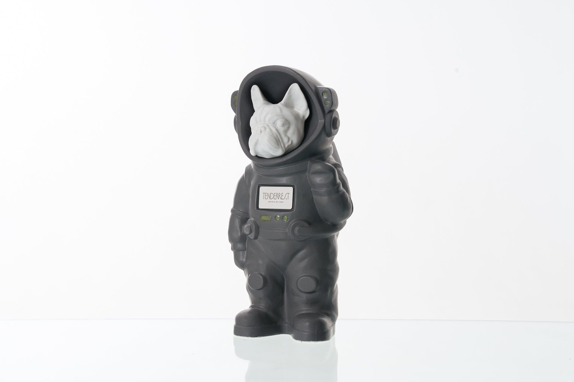 Pulvis Art Urns Pet Cremation Urn Gray Matte / White Matte / Yes (+$50) Dog Cremation Urn French Bulldog - Customizable Figure | Pet Urn