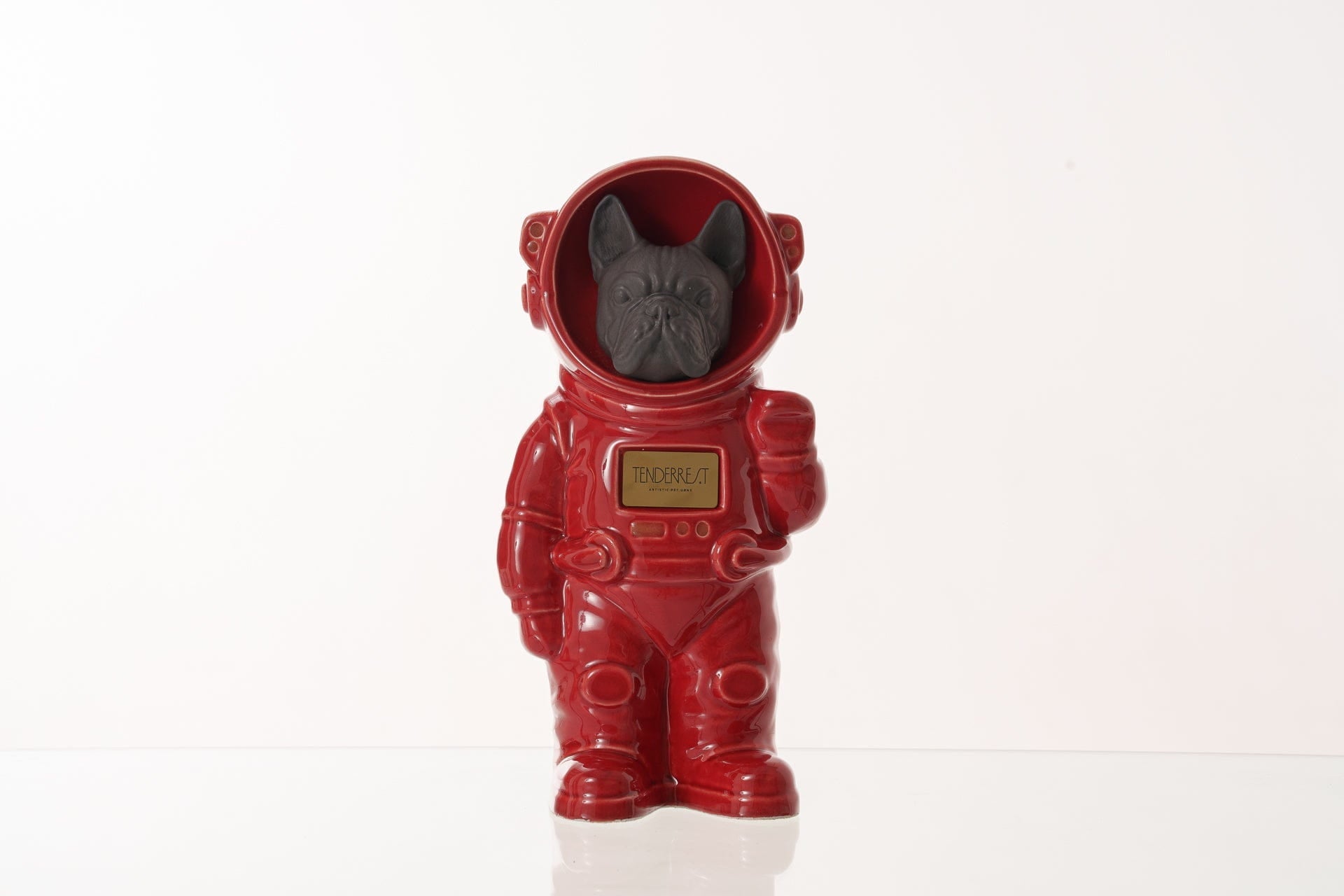 Pulvis Art Urns Pet Cremation Urn Red / Gray Matte / Yes (+$50) Dog Cremation Urn French Bulldog - Customizable Figure | Pet Urn