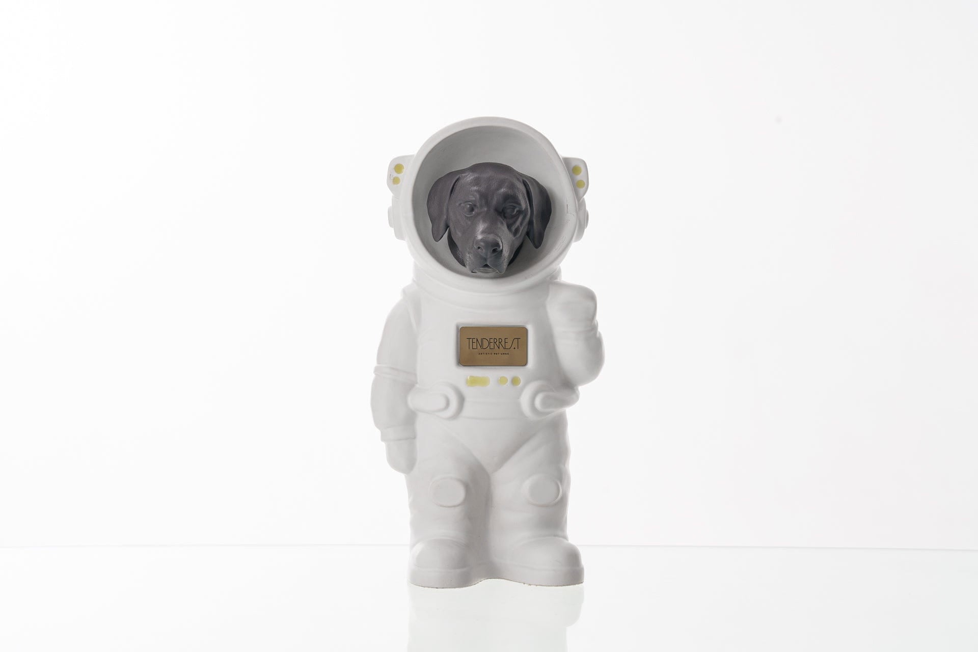 Pulvis Art Urns Pet Cremation Urn White Matte / Gray Matte / Yes (+$50) Dog Cremation Urn Labrador - Customizable Figure | Handmade Pet Urn