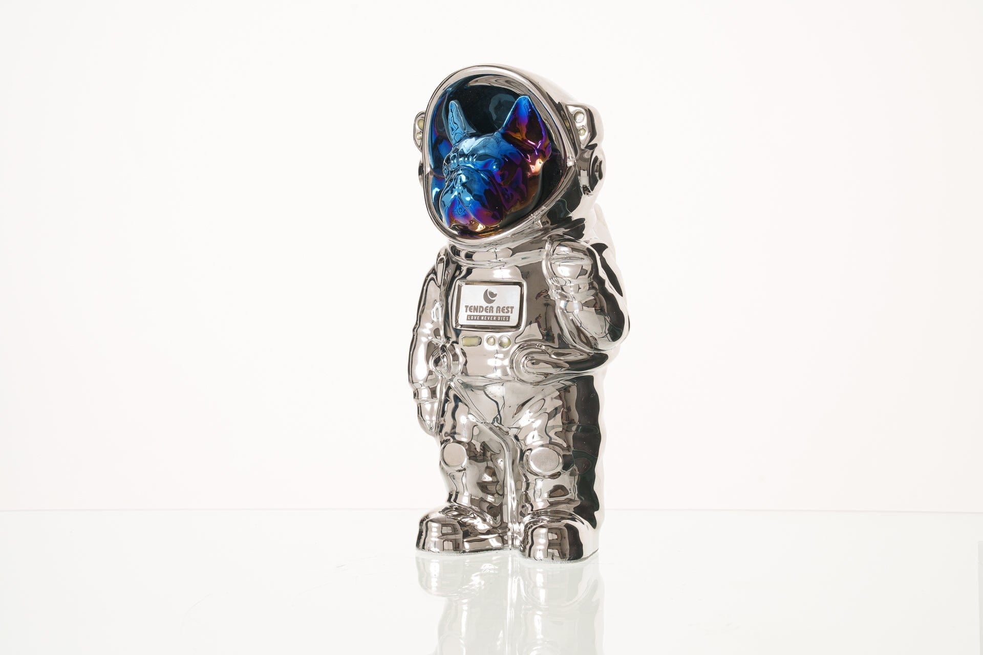 Pulvis Art Urns Pet Cremation Urn Platinum / Glossy Blue / Yes (+$50) Dog Cremation Urn French Bulldog - Customizable Figure | Pet Urn