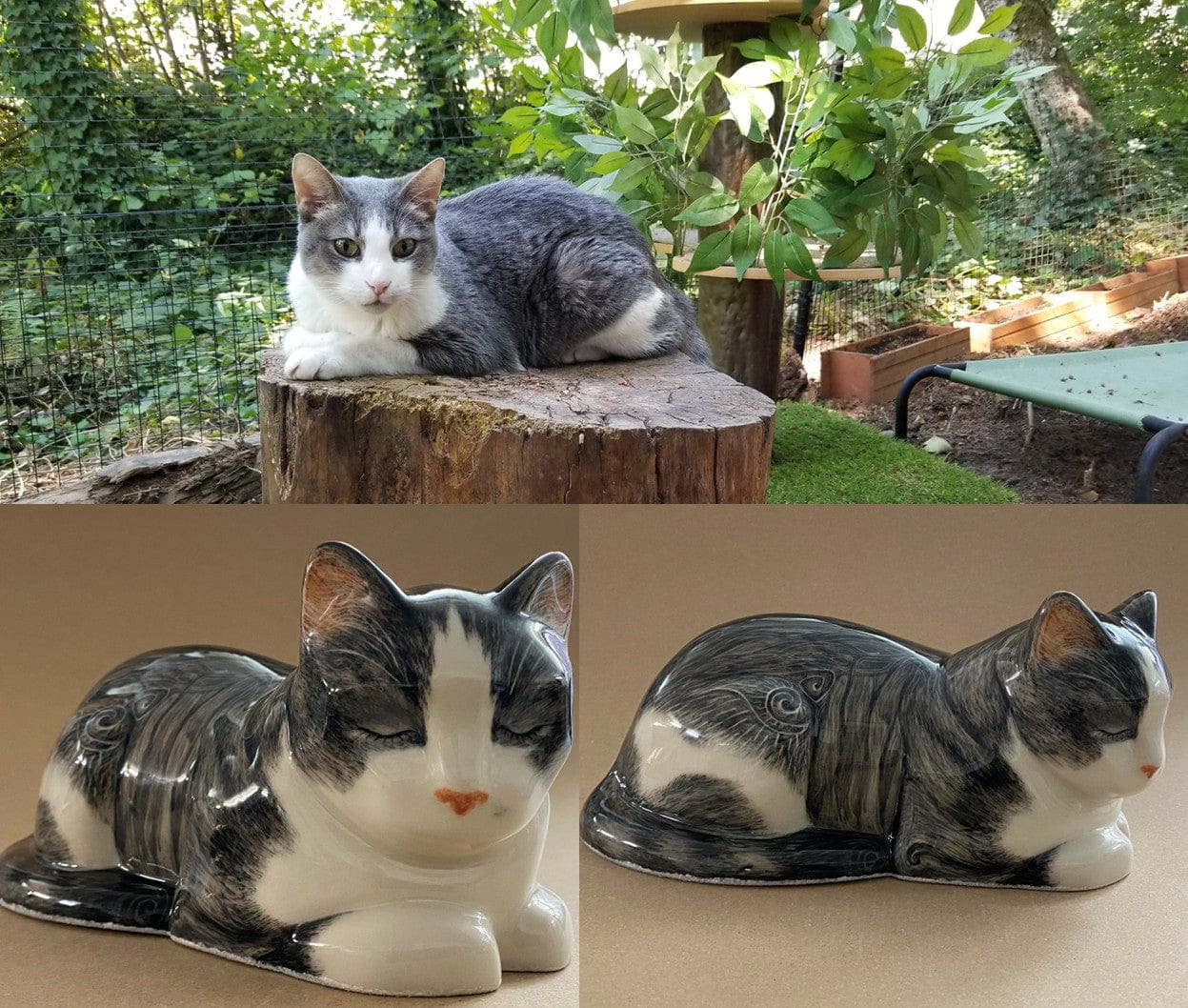 Custom Decorated Pet Urns by Photo By Pulvis Art Urns. Handmade Cremation Urns 