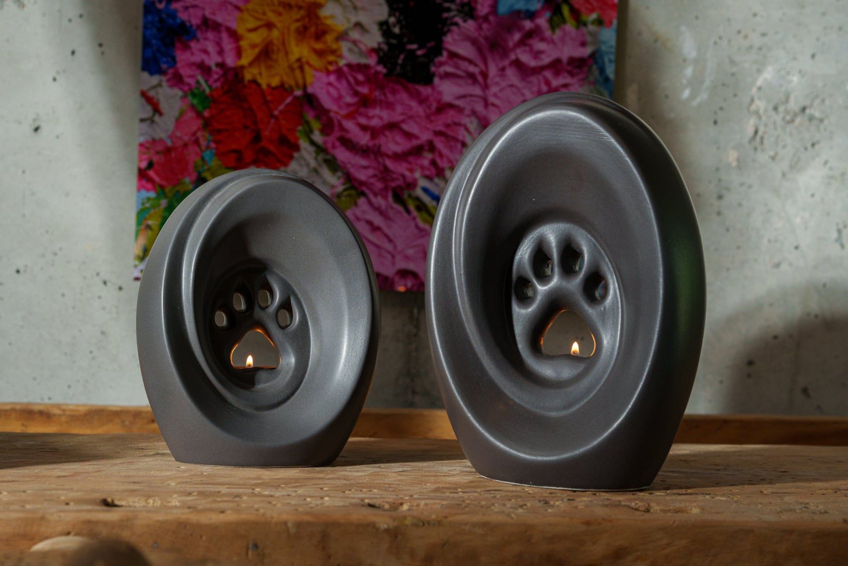 Large Paw Cremation Urn -  Ceramic | Handmade Pet Urn