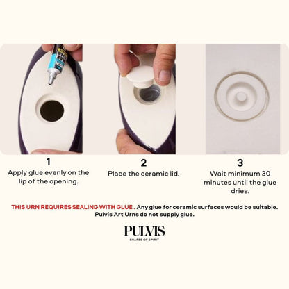 Pulvis Art Urns Keepsake Urn Mini Cremation Urn Sealing Technique