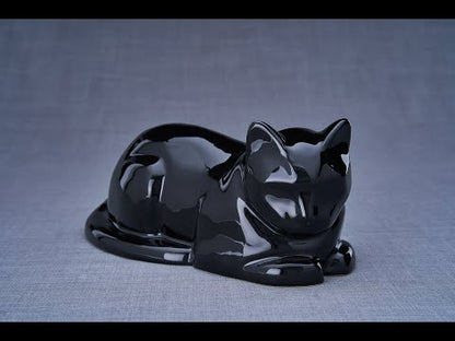 Pulvis Art Urns Pet Urn Cat Cremation Urn for Ashes - Gray Matte | Ceramic | Handmade