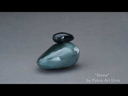 Stone - Ceramic art urn for ashes by Pulvis ARt Urns