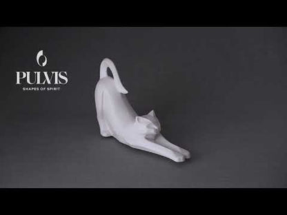 Pulvis Art Urns Pet Urn Cat Cremation Urn For Ashes "Grace" - White Matte | Ceramic