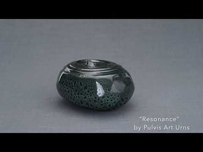 "Resonance" (black melange) - Handmade Ceramic Urn for Human Ashes