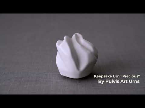 Cremation Keepsake Urn "Precious" - Small | White Matte | Ceramic