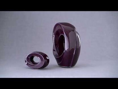 Handmade Cremation Keepsake Urn "The Passage" - Small | Blue Melange | Ceramic