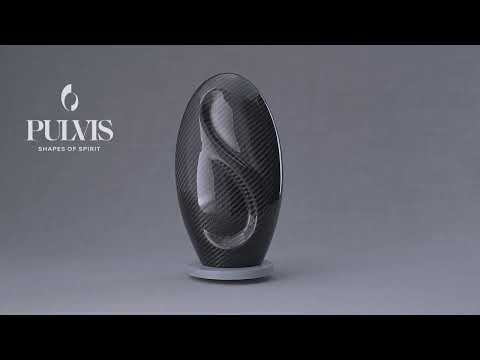 Carbon Fiber Cremation Urn "Eternity" - Twill Weave Carbon | Black | LED Candle
