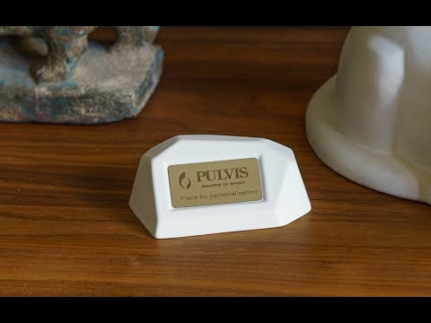 Memorial Name Plate Holder | Ceramic - Handmade by Pulvis Art Urns