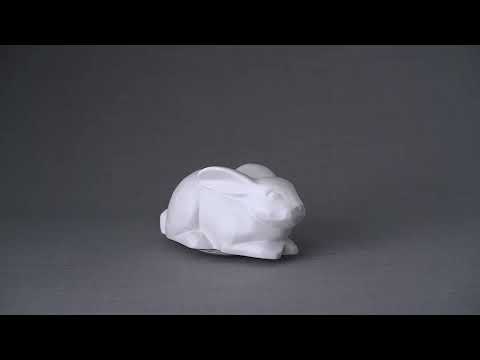 Products Rabbit Urn For Ashes - White Matte | Ceramic Bunny Urn