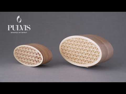 Wooden Cremation Urn "Remembrance" - Handmade - Uroko Pattern