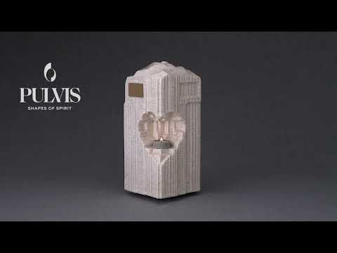 Cremation Candle Urn for Ashes "Heart" - Large | Craquelure | Ceramic