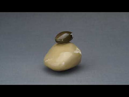 Stone Handmade Cremation Urn for Ashes, size Large/Adult, color Light Sand-Pulvis Art Urns