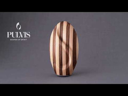 Striped Wooden Urn for Ashes "Eternity" - Genuine Walnut & Beech. Wooden urns for ashesStriped Wooden Urn for Ashes "Eternity" - Genuine Walnut & Beech. Wooden Urn by Pulvis Art Urns. Walnut Urn. Striped Walnut Urn