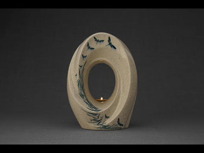 Pulvis Art Urns Exclusive Urn Handmade Decorated Urn for Ashes "The Passage" - Large | Ceramic
