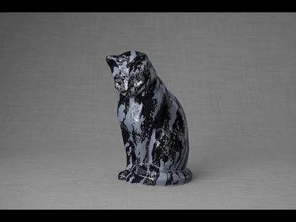 HydroGraphics Pet Urn "Neko" | Spotted White | Ceramic