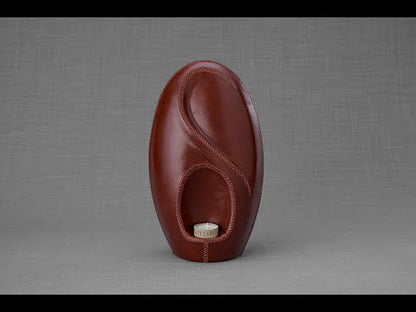 Leather Cremation Urn for Ashes "Eternity" - Genuine Leather