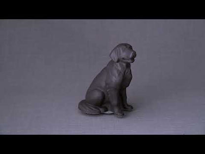 Golden Retriever Pet Urn - Lamp Black | Ceramic Urn