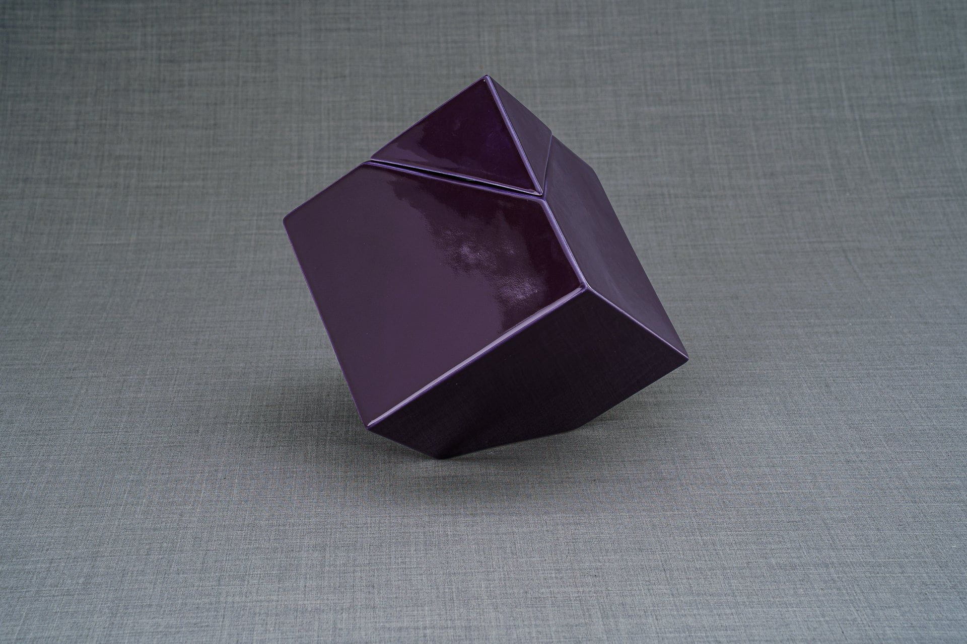 Abstract Cremation Urn for Ashes - Large | Violet | Ceramic - Pulvis Art Urns