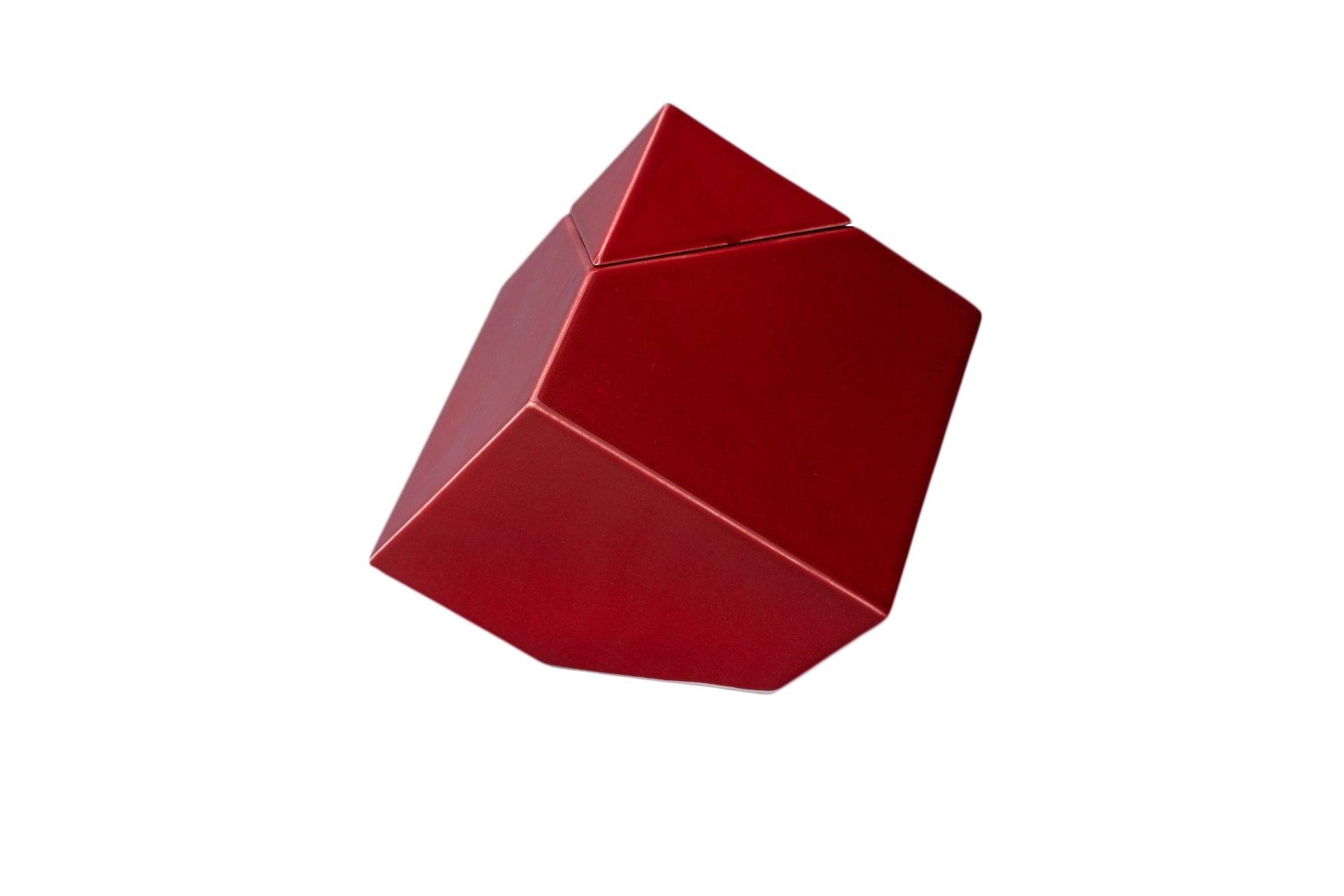 Abstract Handmade Cremation Urn for Ashes - Large | Red | Ceramic - Pulvis Art Urns
