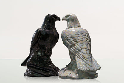 Aquilae Military Memorial For Cremation Ashes - Large | Beige Grey | Ceramic Urn - Pulvis Art Urns