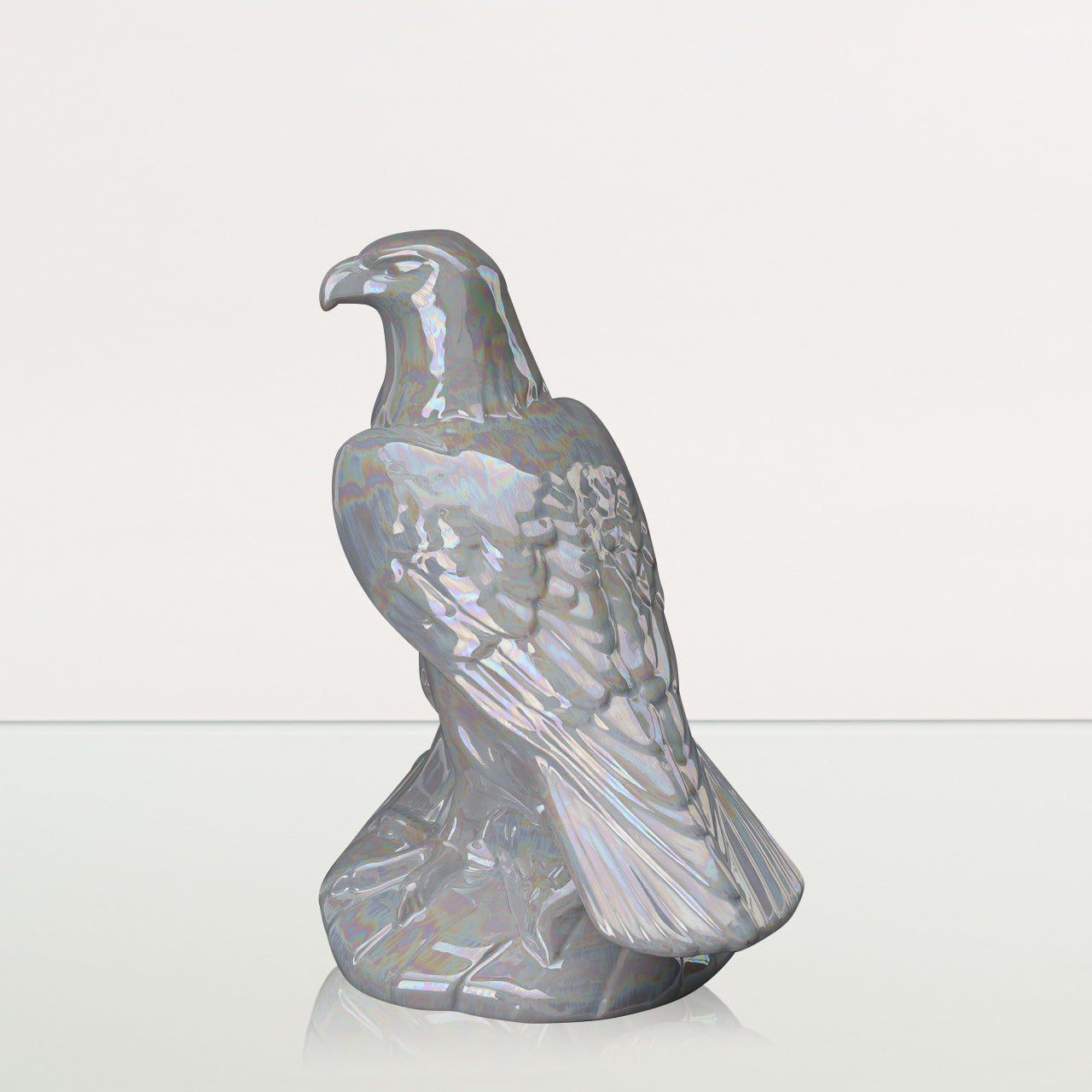 Aquilae Military Memorial For Cremation Ashes - Large | Pearl White | Ceramic Urn - Pulvis Art Urns