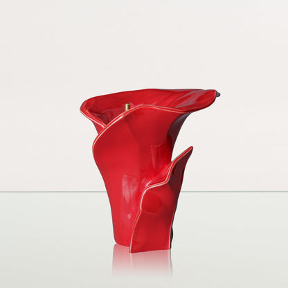 Calla Flower Memorial Urn for Ashes - Medium Urn | Red - Pulvis Art Urns