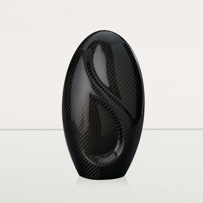 Carbon Fiber Cremation Urn "Eternity" - Twill Weave Carbon | Black Urn - Pulvis Art Urns