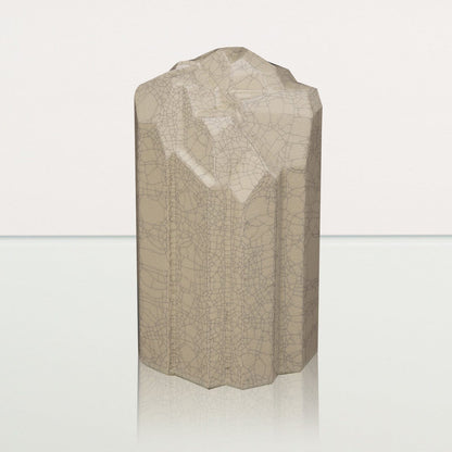 Cremation Candle Urn for Ashes "Heart" - Large | Craquelure | Ceramic Urn - Pulvis Art Urns
